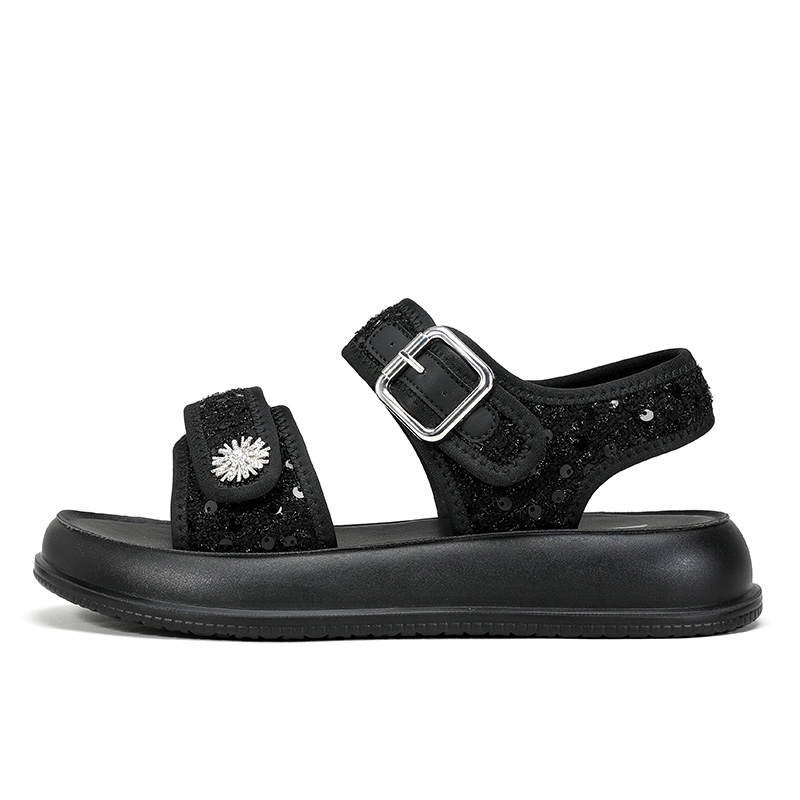 WARRIOR WARRIOR Beach Sandals Women's Black/Beige