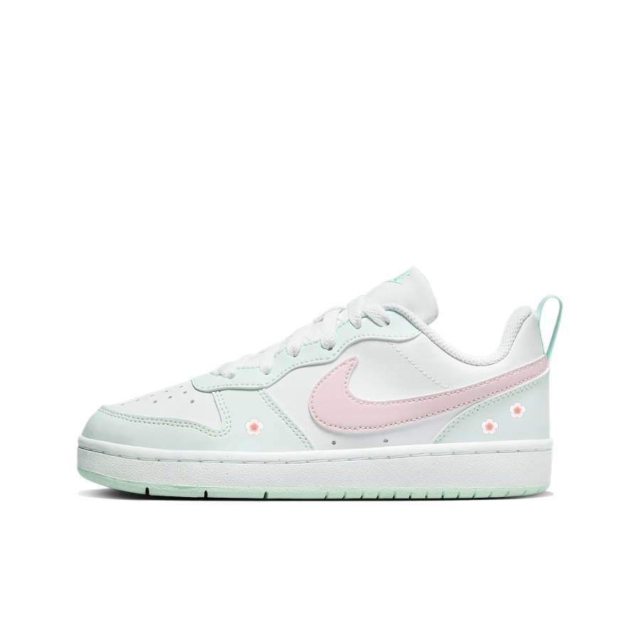 Nike Nike Court Borough Synthetic Leather Low top Kids' Skateboarding Shoes Mint Green Powder Teenagers