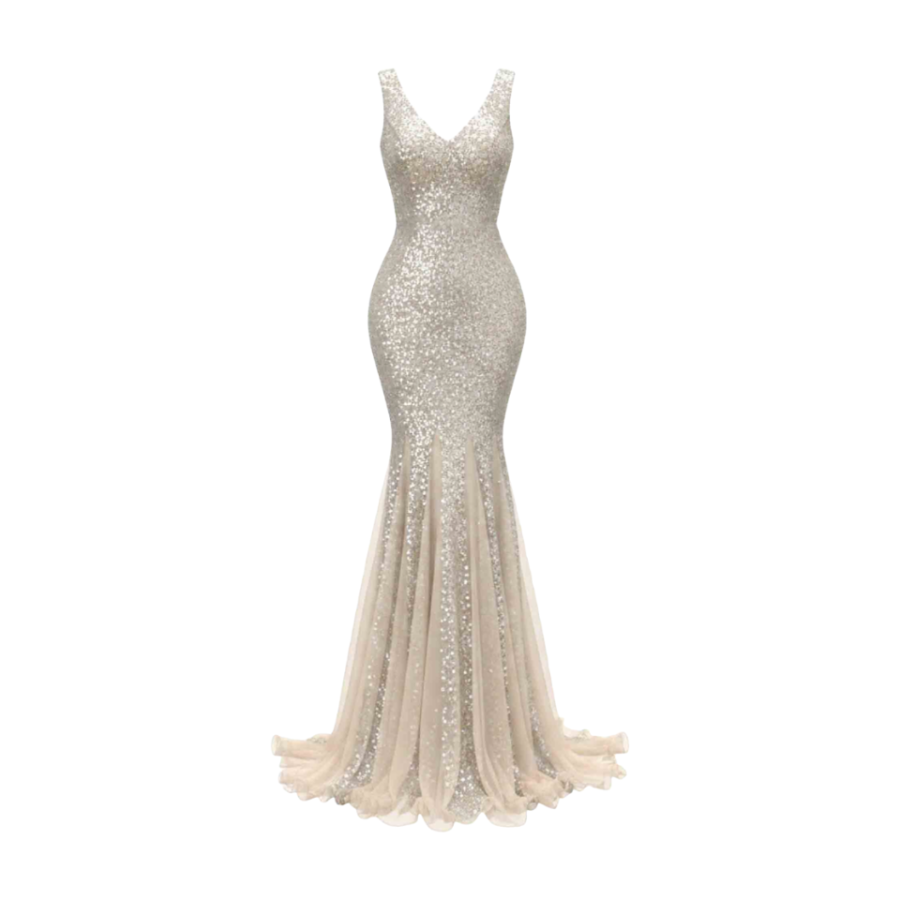MTHE Sleeveless Dresses Women's Champagne Silver Camisole Moderate
