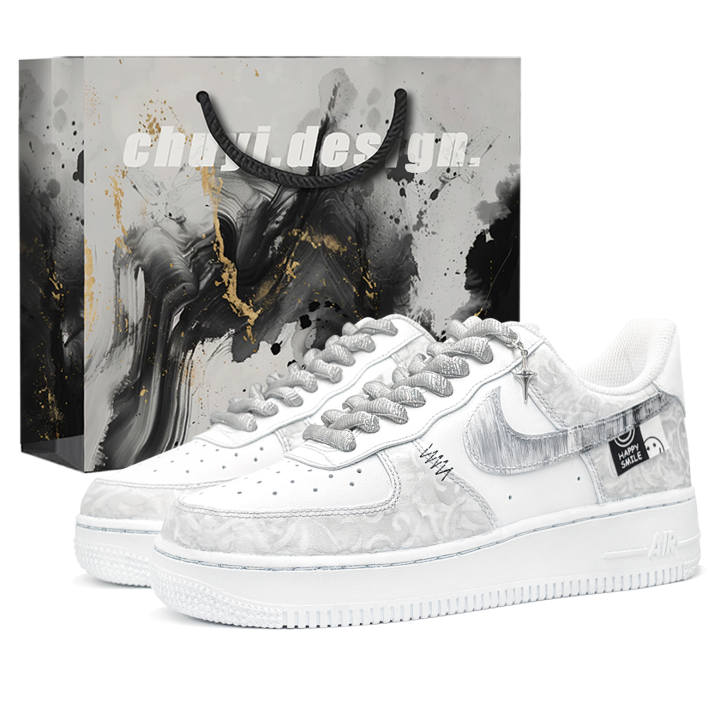 Nike Nike Air Force 1 Shopping Bag, Xingji Vortex, Collection First Culture V Low top Skateboard Shoes Men's White Gray