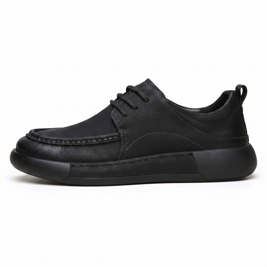 XIBUGONGYANG Casual Leather Shoes Men's Low Top Black Coffee