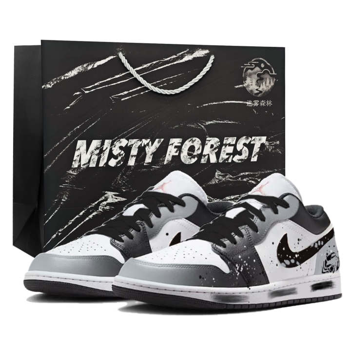 Jordan Jordan Air Jordan 1 Gray Ink Assassin, Shopping Bag Abrasion Resistant Waterproof And Breathable Support Low top