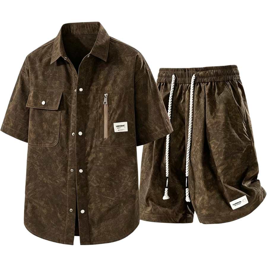 Lnga Landgre Casual Sportswear Men's Lapel Thin