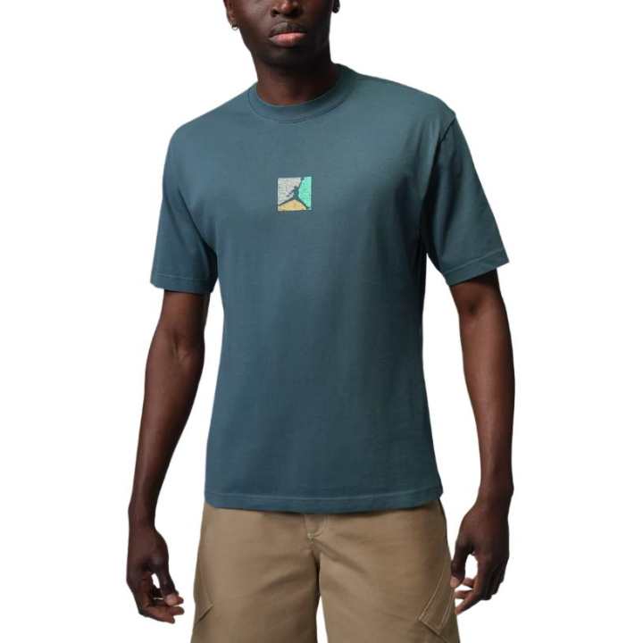 Jordan Jordan T Shirts Men's Gray Green Crew Neck