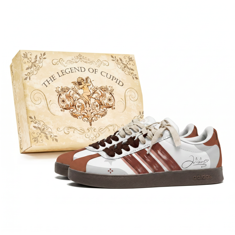 Adidas Adidas VL COURT 2.0 Box, Little Fairy Low top Skateboard Shoes Unisex Red White