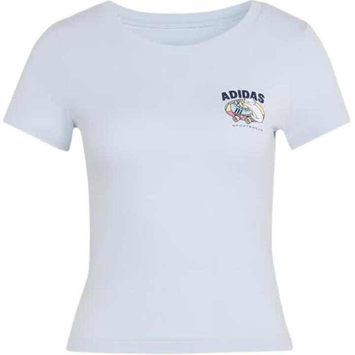 Adidas Adidas T Shirts Women's Blue Crew Neck Moderate