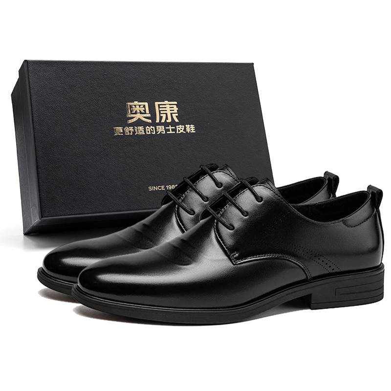 AOKANG Dress Shoes Men's Low Top Black