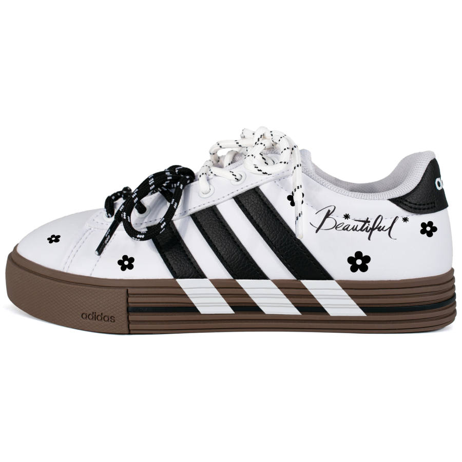 Adidas Adidas Daily 4.0 Starry Blossom Field Synthetic Leather Slip Resistant Abrasion Resistant Low top Skateboard Shoes