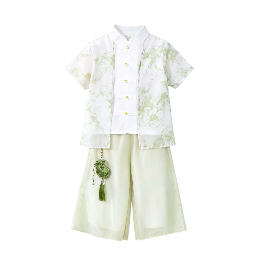 Lanza Lanza Kids Tang Suits Stand Collar Thin Non Stretch