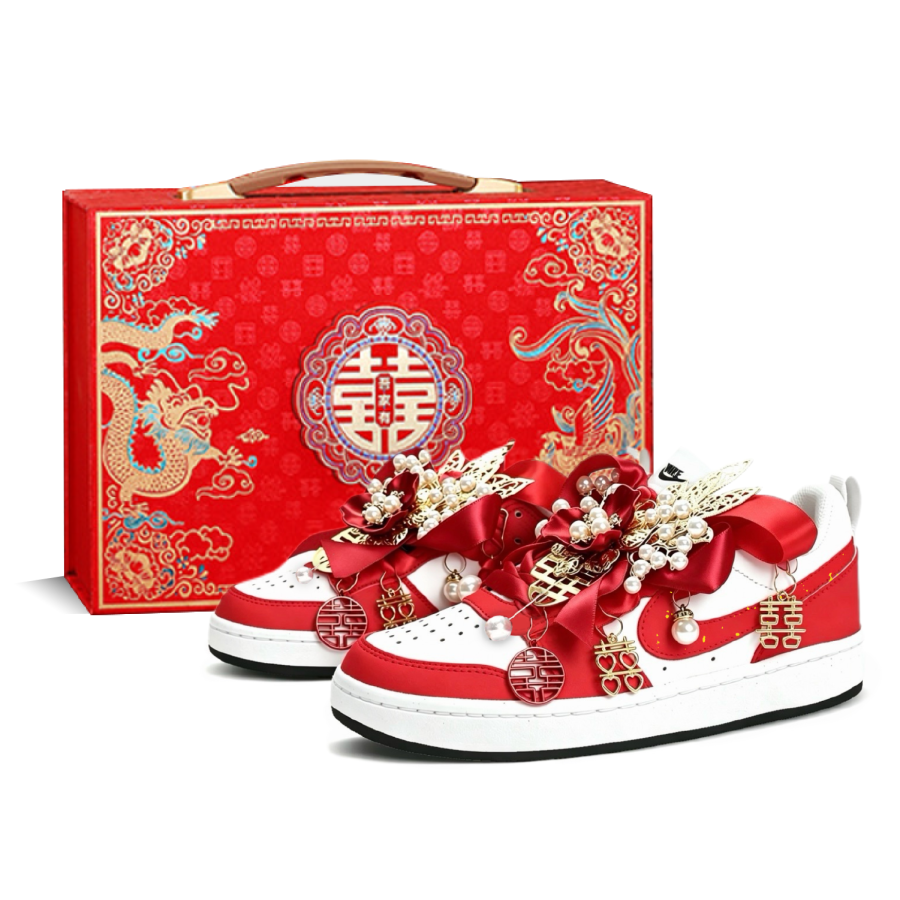 Nike Nike Court Borough Match Made In Heaven Low top Skateboard Shoes Women's Red