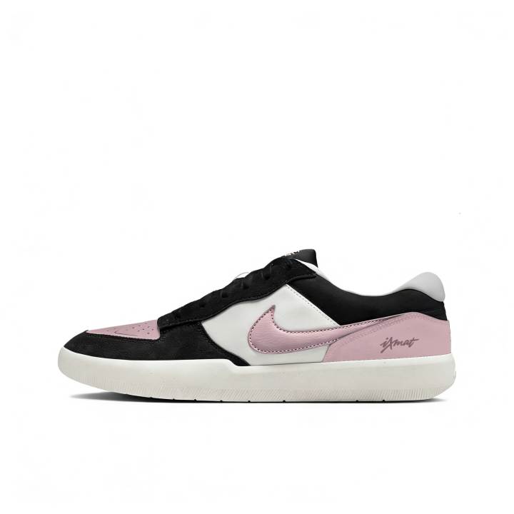 Nike Nike SB Force 58 Violent Pink Slip Resistant Abrasion Resistant Low top Skateboard Shoes Unisex Black Pink
