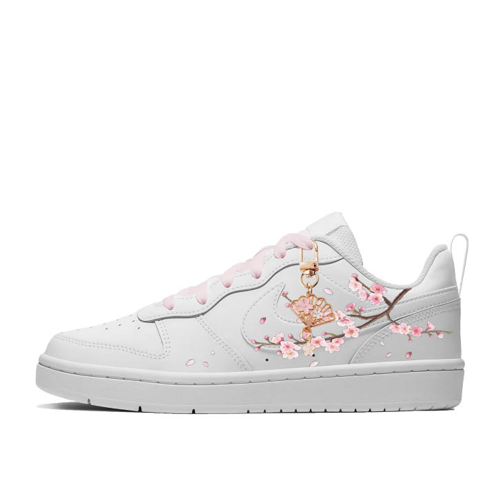 Nike Nike Court Borough Spring Cherry Folding Fan, Zuo Zhi Ye, Good Looking, Natural, Fresh, Comfortable Leather Individual