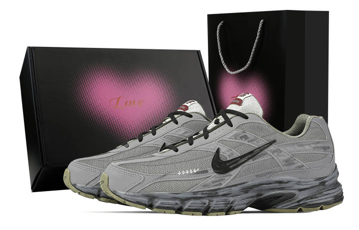 Nike Nike Initiator Breathable Support Low top Casual Running Shoes Men's Gray Black