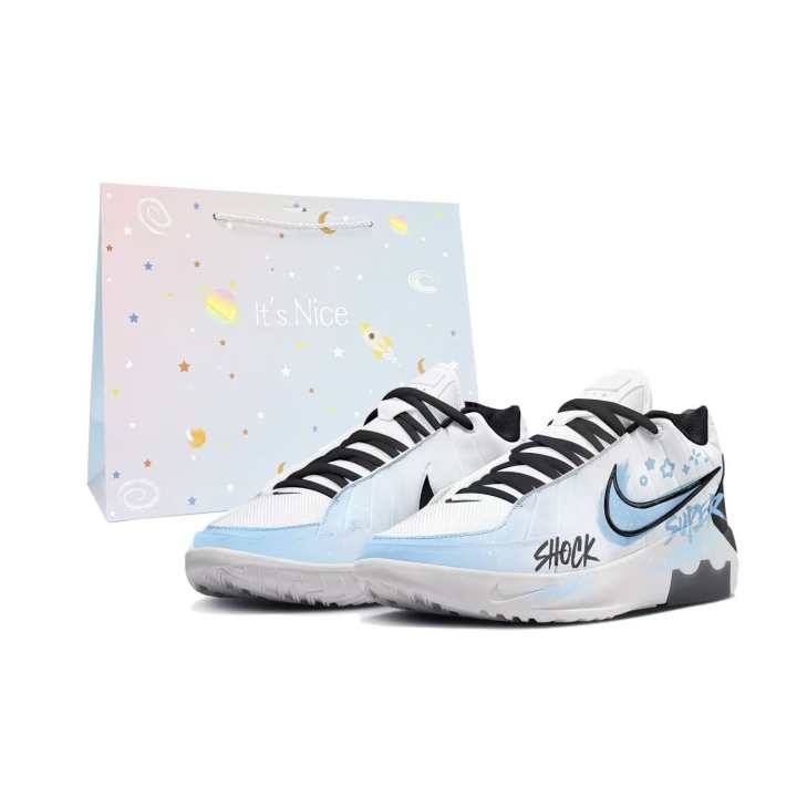 Nike Nike LEBRON WITNESS IX Cushioning Support Low top Basketball Shoes Men's Blue Black