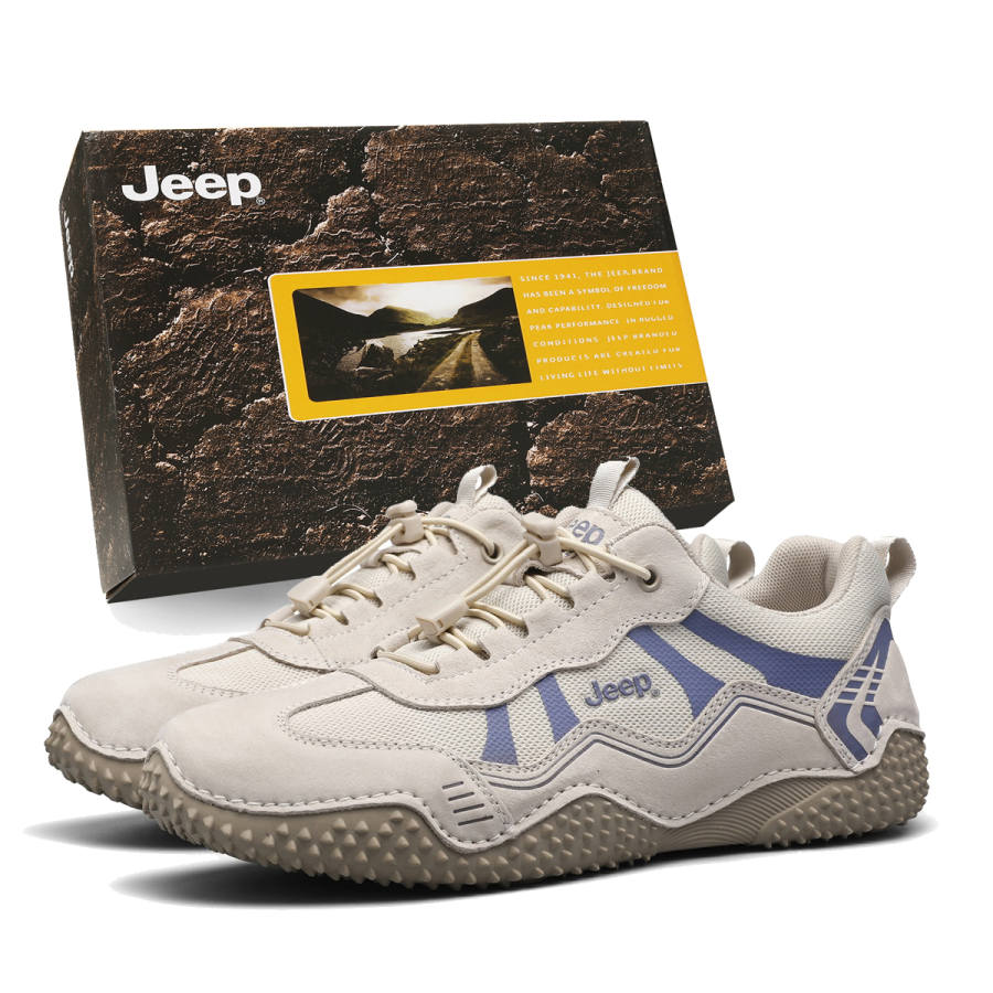 Jeep Cushioning Abrasion Resistant Breathable Lightweight Height Increasing Low top Outdoor Shoes Men's