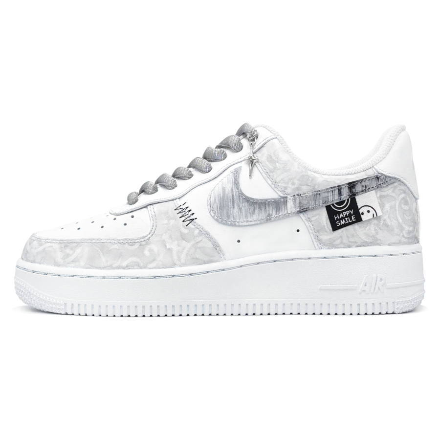 Nike Nike Air Force 1 Xingji Vortex Collection, First Culture V Low top Skateboard Shoes Women's White Gray