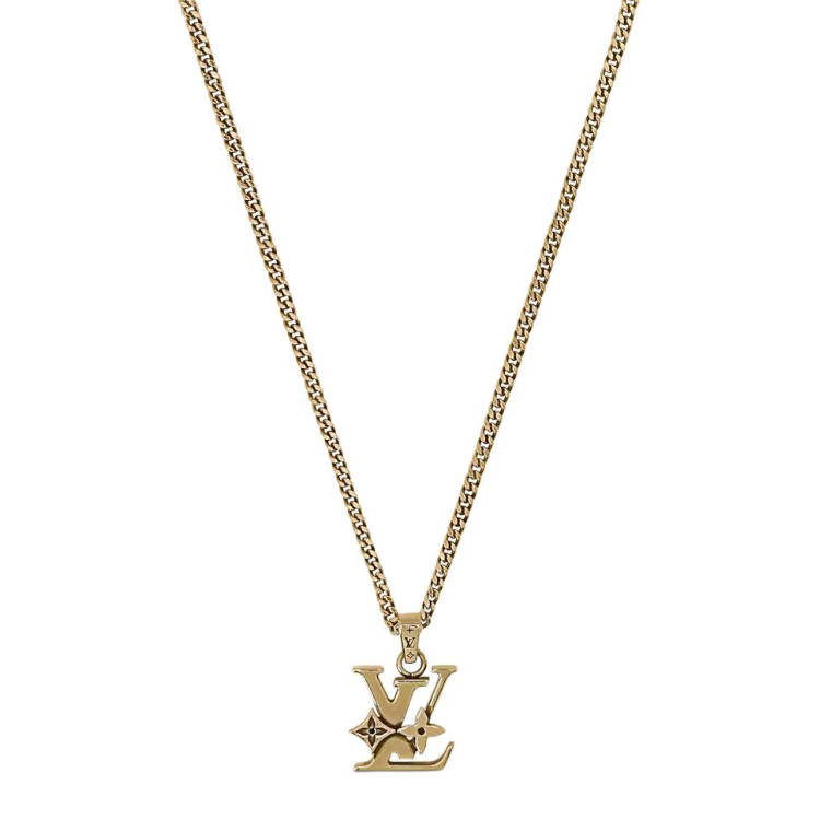 LOUIS VUITTON Metal Necklaces Men's Gold