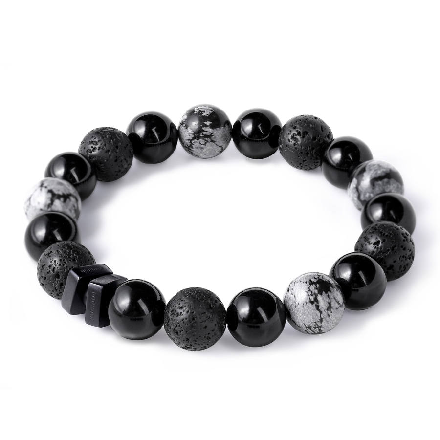 FOUNDIN FOUNDIN Snowflake Stone Volcanic Stone Bracelets Unisex