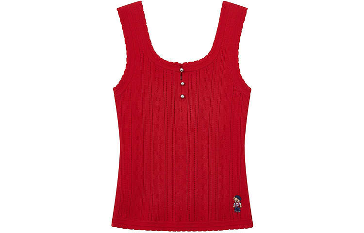 Teenie Weenie Knitwear Women's Red Crew Neck Moderate Other