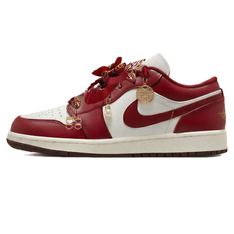 Jordan Jordan Air Jordan 1 Ten Li Red Beauty 1.0 Abrasion Resistant Low top Skateboard Shoes Unisex Red