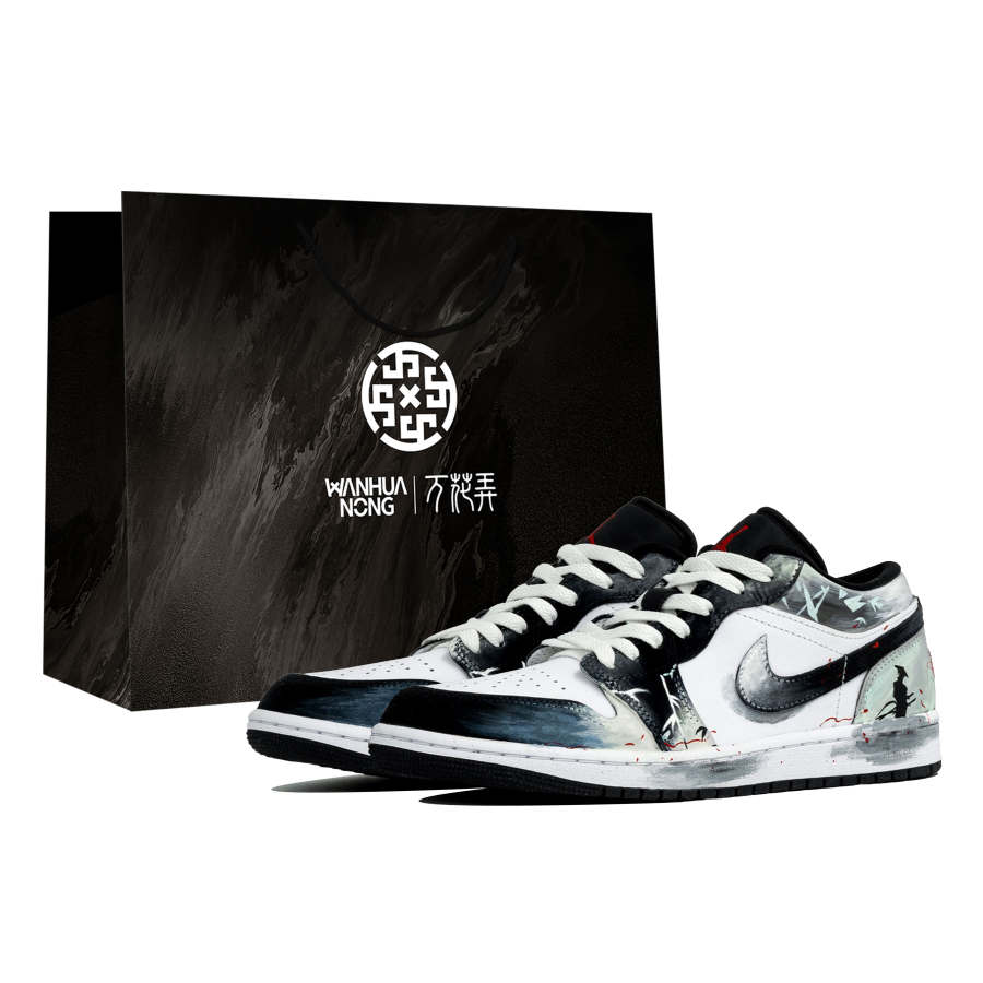 Jordan Jordan Air Jordan 1 Kaleidoscope, Jianghu, Shopping Bag Slip Resistant Abrasion Resistant Low top