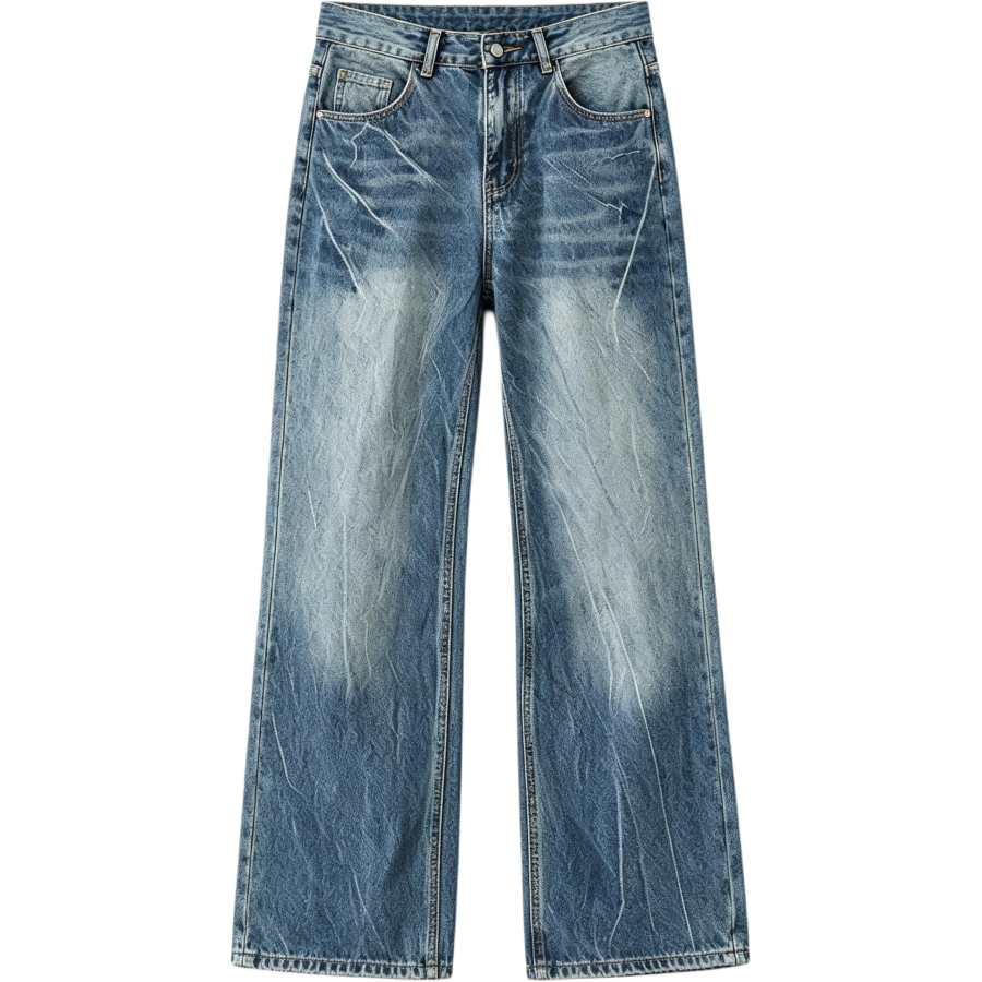 Lnga Landgre Jeans Men's Thickened Flared Pants