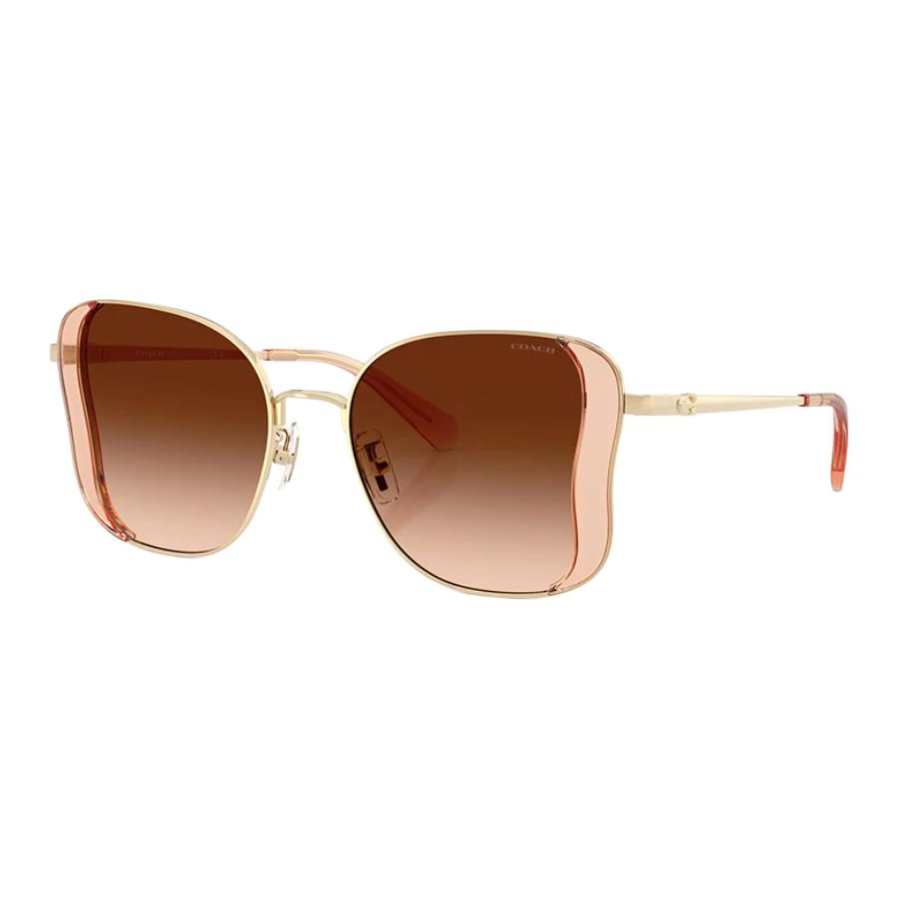 COACH Metal Butterfly Sunglasses Women's Light Gold