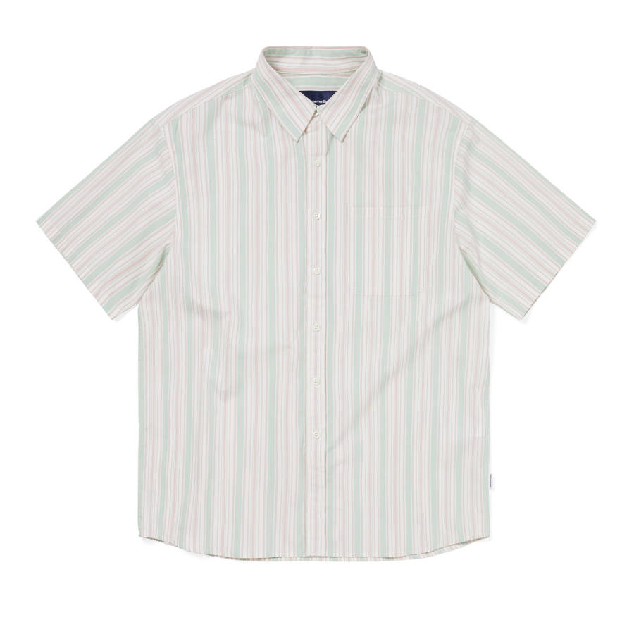 Thisisneverthat Thisisneverthat SS26 Striped S/S Shirt Green Shirt Unisex