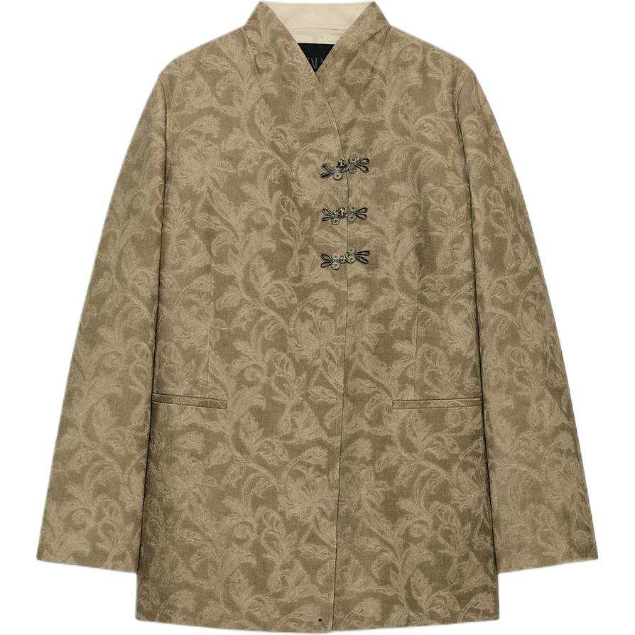 ZARA ZW Business Suits Women's Light Beige V Neck