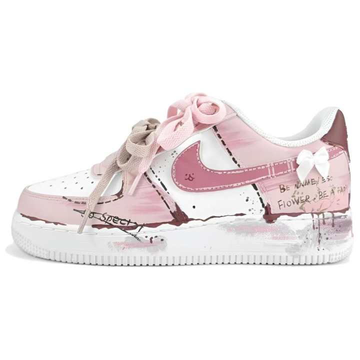 Nike Nike Air Force 1 Air Force 1, Puppy Amusement Park Low top Skateboard Shoes Unisex Rose Pink
