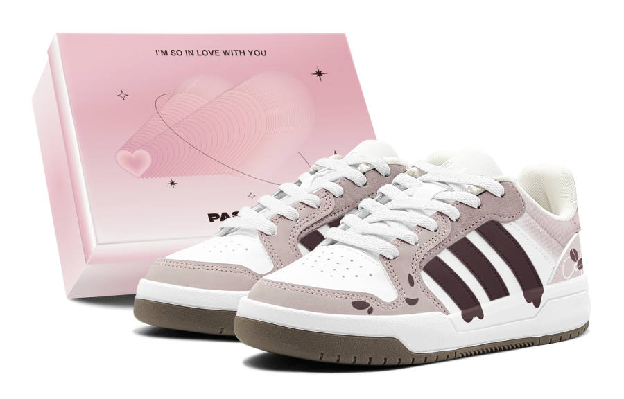 Adidas Adidas ENTRAP Mocha Star Coffee, Coffee Beans, Graffiti, Trendy Versatile Low top Casual Skate Shoes Unisex Brown