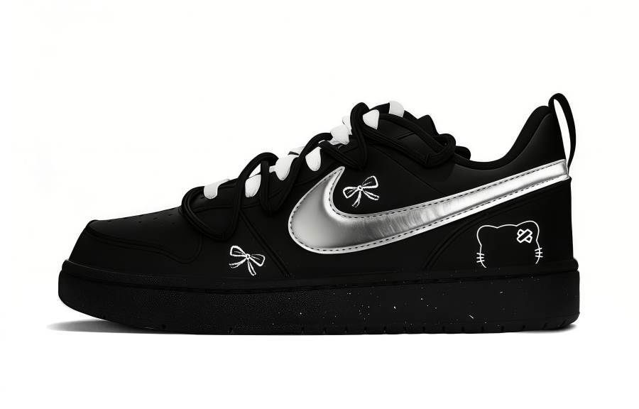 Nike Nike Court Borough Low 2 Low top Kids' Skateboarding Shoes Black Teenagers