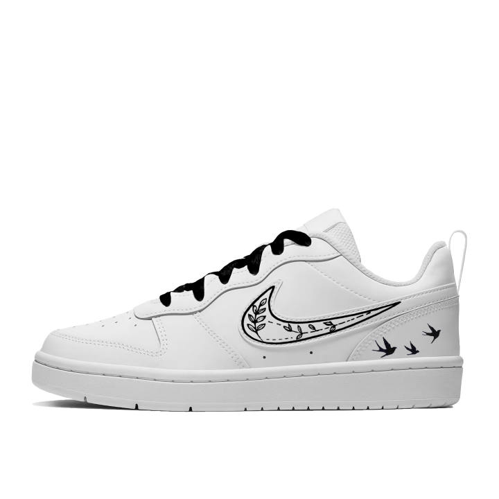 Nike Nike Court Borough Swallow Returns To Its Branch, Zuo Zhi Ye, Good Looking, Natural, Hand Drawn, Comfortable Leather