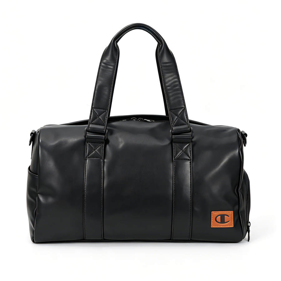 Champion Synthetic Leather Travel Bag Unisex Black