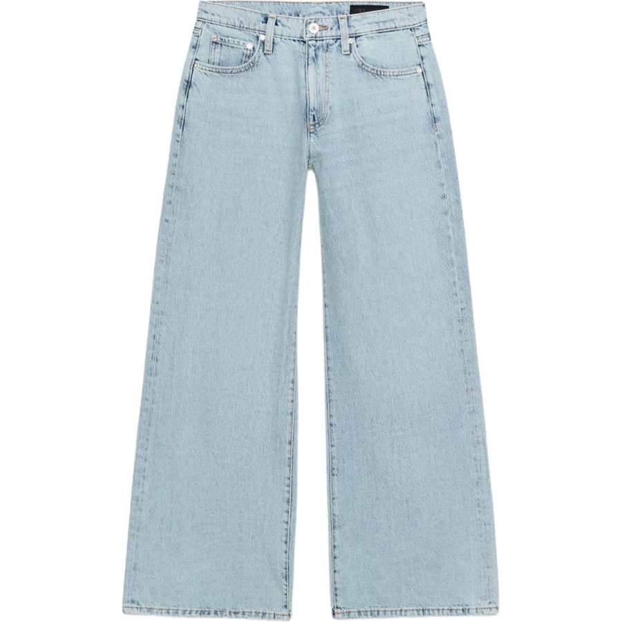 ZARA ZW Jeans Women's Light Blue Moderate Wide Leg Pants