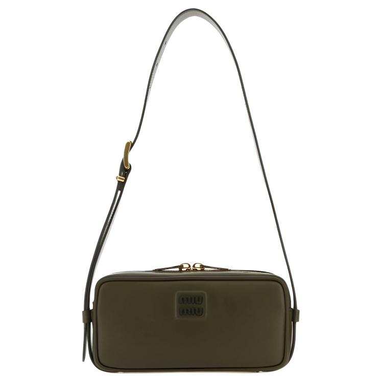MIU MIU Nappa Leather Crossbody Bag, Shoulder Bag Women's Green