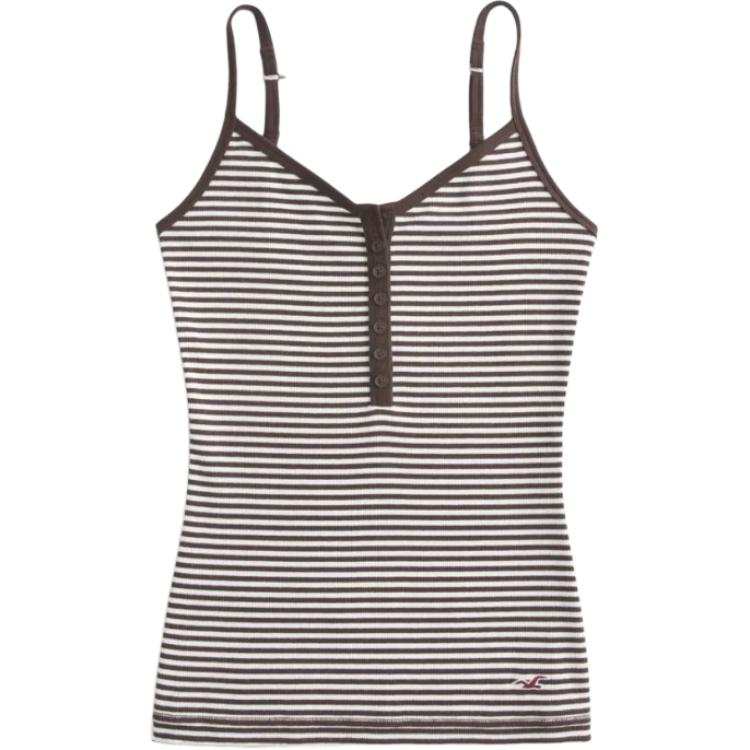 Hollister/ Camisoles Women's Brown Henry Collar Moderate Other