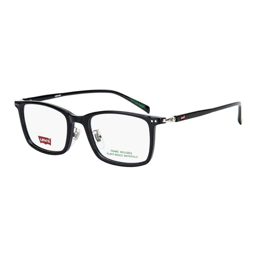 Levis Levis Plate Square Prescription Glasses Unisex Bright Black