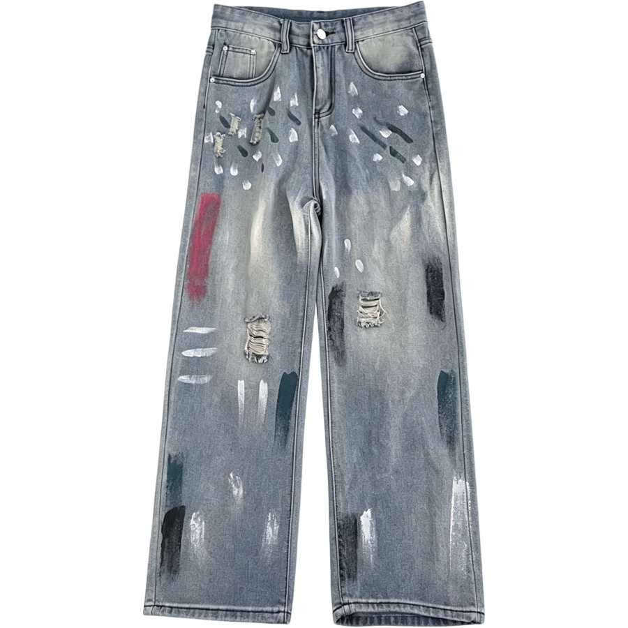 Lnga Landgre Jeans Unisex Image Color Moderate Straight Fit Pants