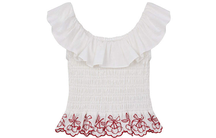 Teenie Weenie Shirts Women's Ivory White Crew Neck Moderate Other