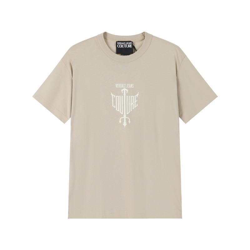 VERSACE JEANS COUTURE Short Sleeved T Shirts Men's Beige