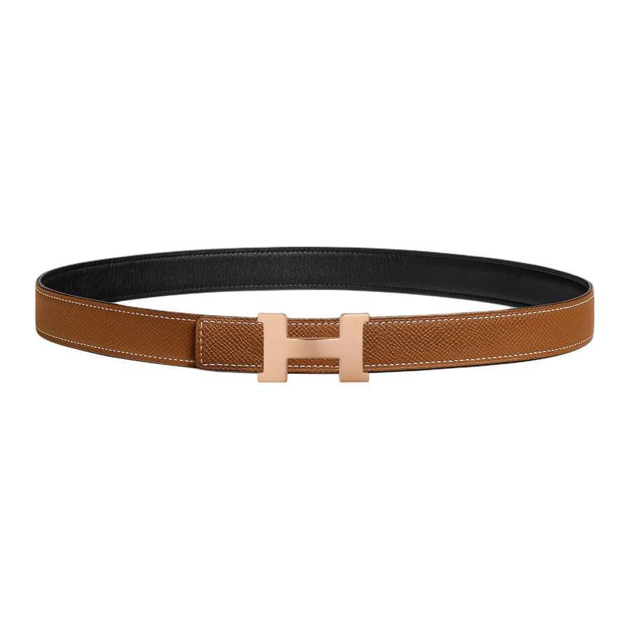 HERMES HERMES Mini Constance Calfskin Leather Belts Women's Width 2.4cm