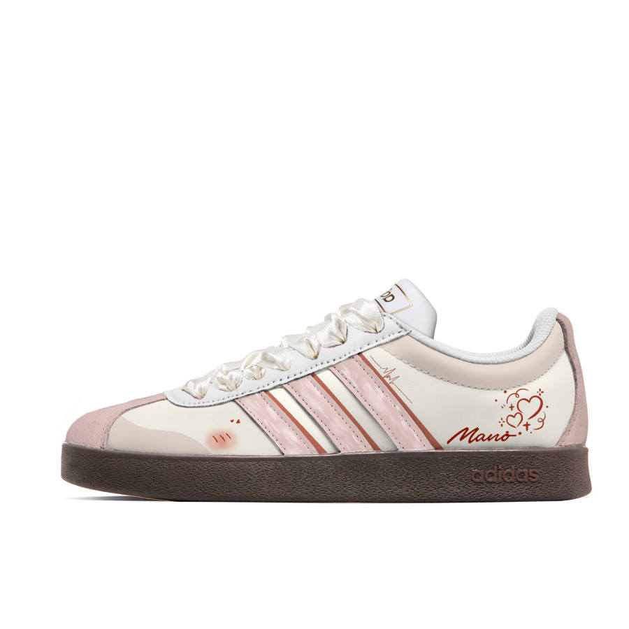 Adidas Adidas VL COURT 2.0 First Dream Low top Skateboard Shoes Unisex Pink White