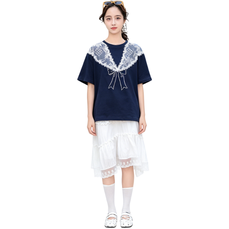 YALU Grade School T Shirts Crew Neck Thin
