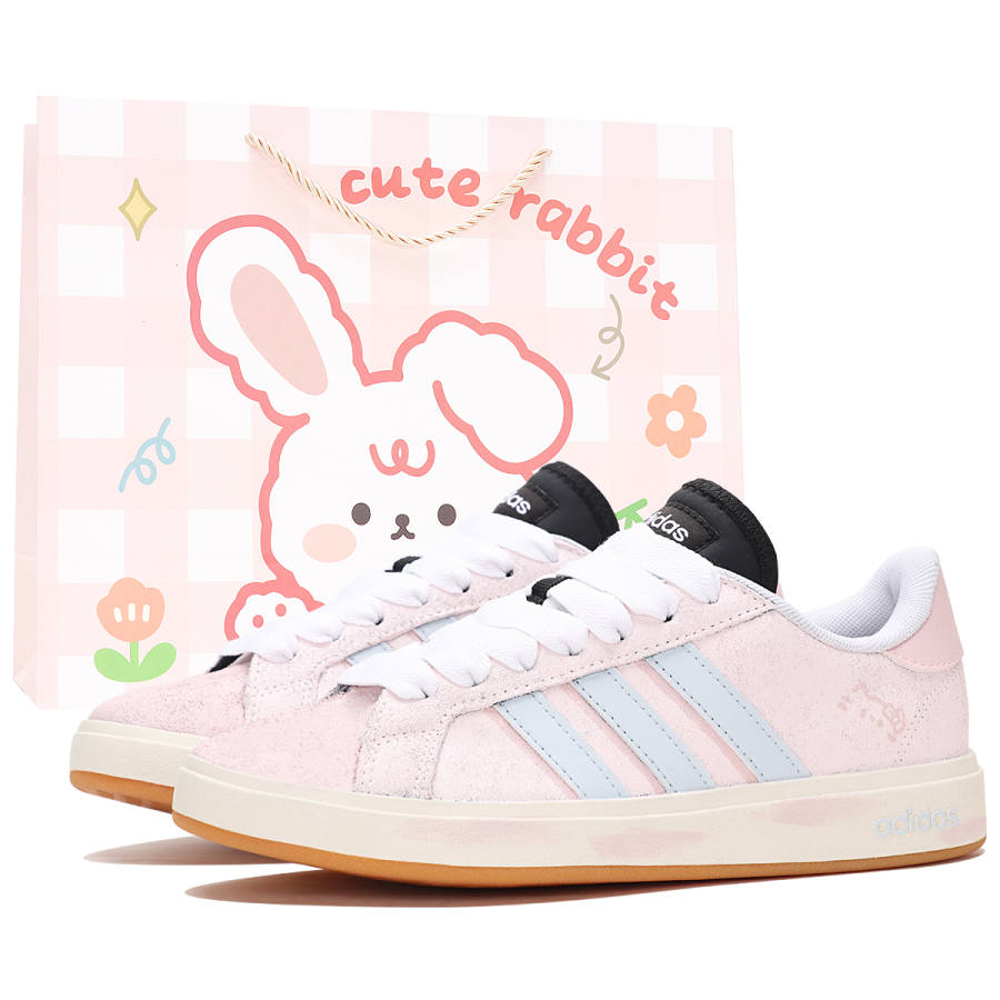 Adidas Adidas Grand Court Base 00s Low top Skateboard Shoes Unisex Pink Blue