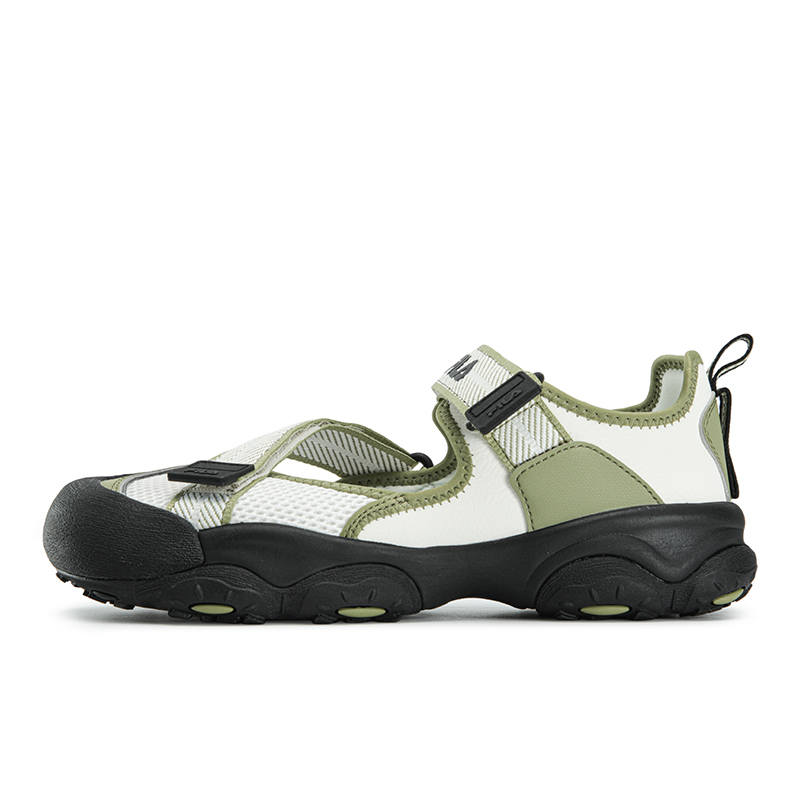 FILA FLUID 7 Beach Sandals Women's Snow/Moss Green