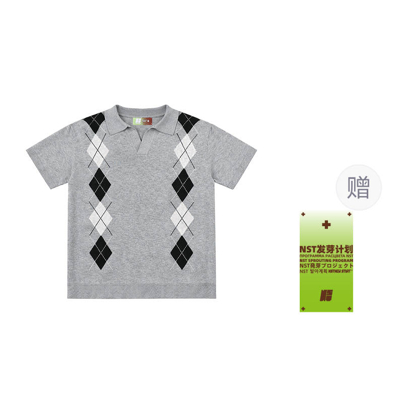 NSTNEW START Knitted Fabric Short Sleeved Unisex