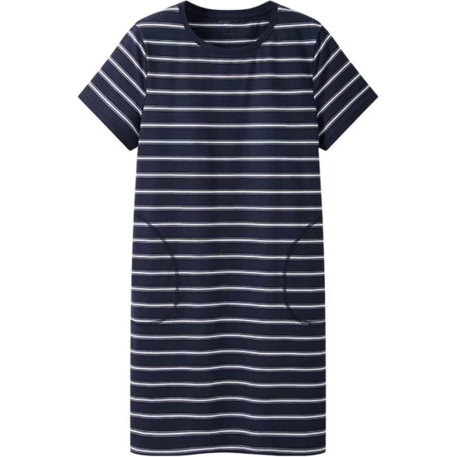 THREEGUN Nightgown With Pads Bra Short Sleeved Women's Lounge Dresses Women's
