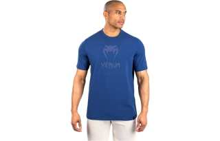 VENUM T Shirts Men's Marine Blue/Marine Blue Crew Neck Moderate Straight Fit