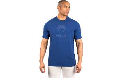 VENUM T Shirts Men's Marine Blue/Marine Blue Crew Neck Moderate Straight Fit